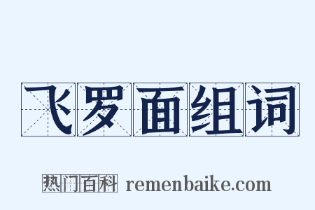飞罗面组词是什么意思的图片